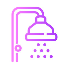 shower Line Gradient Icon
