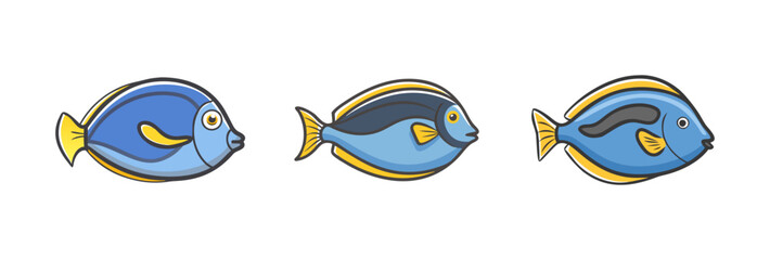 surgeonfish tang icon, surgeonfish tang vector illustration-simple illustration of surgeonfish tang , perfect for surgeonfish tang logos and icons