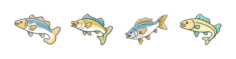 walleye icon, walleye vector illustration-simple illustration of walleye , perfect for walleye logos and icons