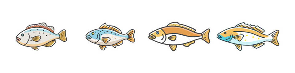 tilefish icon, tilefish vector illustration-simple illustration of tilefish , perfect for tilefish logos and icons