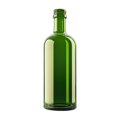 3d rendering of green glass bottle