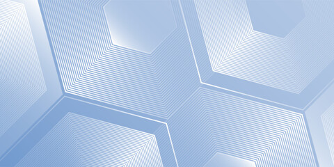 Digital technology concept. Abstract blue modern background with hexagon elements illustration abstract design modern