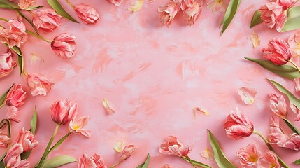 Pink tulips fresh spring flowers wallpapers