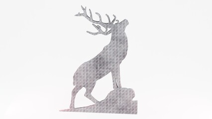 High-quality 3D deer silhouette render, perfect for logos, branding, wall art, laser cutting, CNC, and digital designs. Isolated on white, ideal for creative projects, prints, and engraving