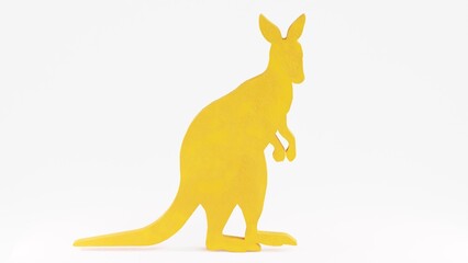 High-quality 3D kangaroo silhouette render, perfect for logos, branding, wall art, laser cutting, CNC, and digital designs. Isolated on white, ideal for creative projects, prints, and engraving.

