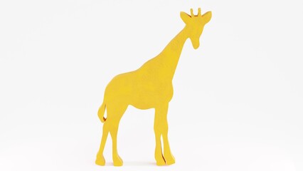 High-quality giraffe render, perfect for logos, branding, digital designs, and creative projects. Isolated on white, ideal for prints, illustrations, and artistic applications.

