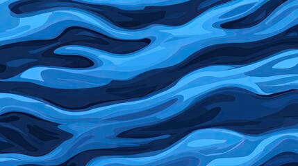 Obraz premium Abstract Blue Waves Rippling Across a Deep Ocean Surface in Tranquil and Serene Patterns Creating a Calm and Relaxing Atmosphere