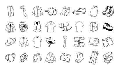 A collection of various clothing items for daily wear