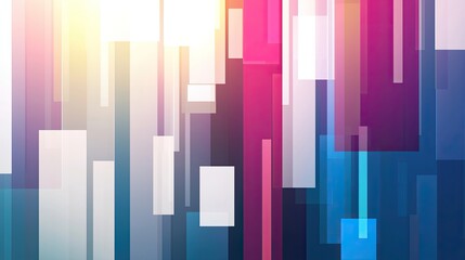 Elegant Geometric Abstract Composition with Vibrant Colors and Soft Light Creating Dynamic Patterns in a Contemporary Design