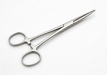 Obraz premium Close Up of Stainless Steel Hemostatic Forceps Medical Tool