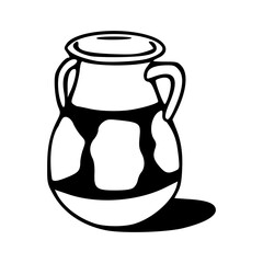 classic jar with unique pattern vector