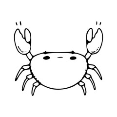 vector illustration of a cartoon crab