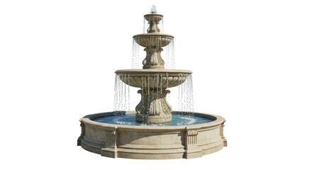 Isolated Elegant Stone Fountain