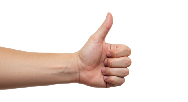 Isolated Hand Giving a Thumbs Up Gesture