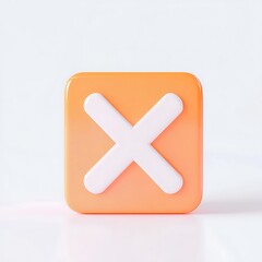 Obraz premium cross icon button