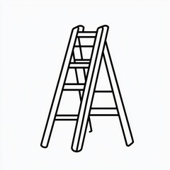 The minimalist symbol of a ladder represents the concepts of progress, achievement, and social ascent
