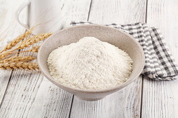 Wheat flour heap for bake