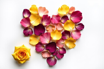 Artistic floral heart arrangement