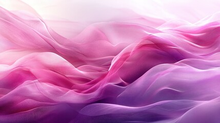 Fototapeta premium Pink and purple silk flowing in studio light