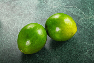 Two ripe green exotic avocado fruit