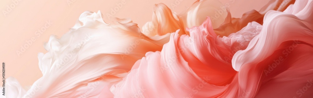 Fototapete smooth gradient fill transitions from muted tones to soft pink and white hues, creating a calm and s