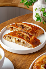 apple strudel on a plate