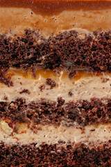 biscuit chocolate dessert with carmel