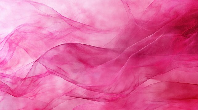 Pink fabric flowing, studio backdrop, light background