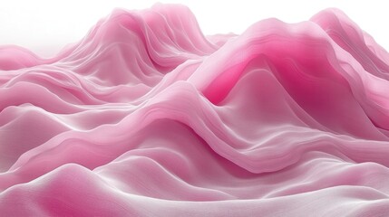 Obraz premium Pink fabric waves abstract landscape