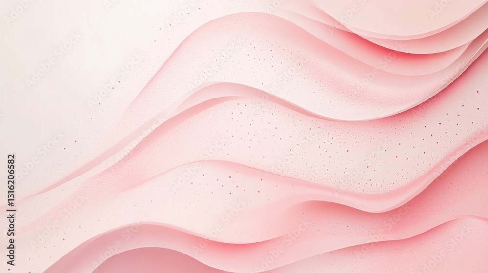 Poster Pastel backdrop featuring minimalist pencil strokes creating soft waves and subtle textures for a calming visual experience