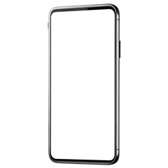 "Modern Smartphone with Blank Screen"