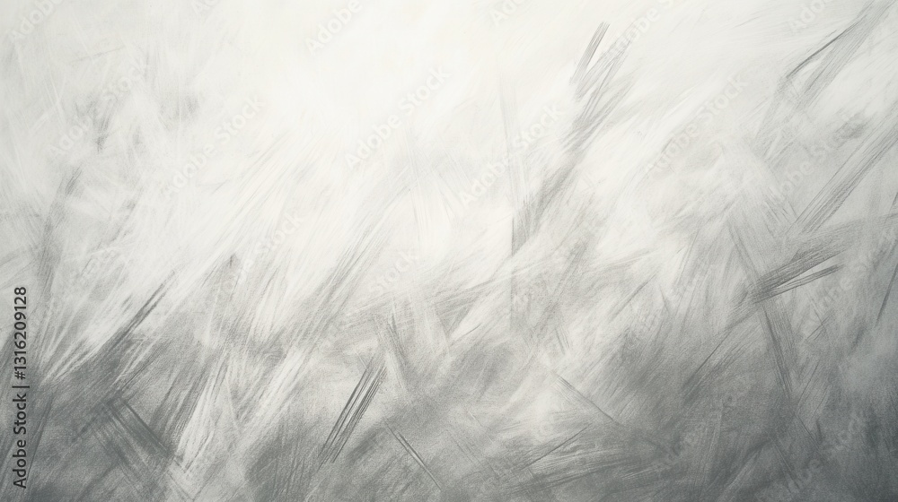 Poster elegant backdrop of pencil strokes in muted gray conveys a serene and artistic atmosphere in modern 