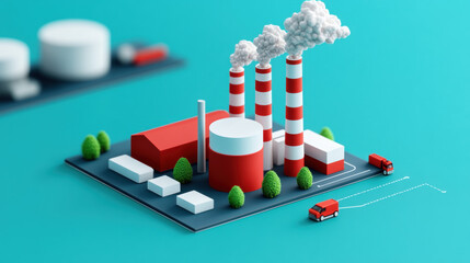 Pudding factory, Infographic of a pudding factory's carbohydrate content and production process.