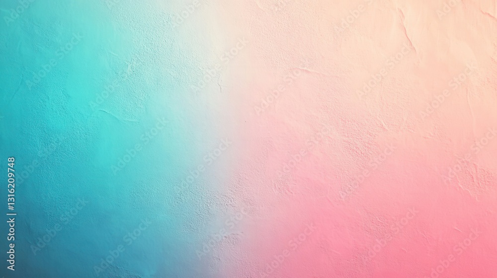 Poster elegant gradient fill transitions from muted turquoise to soft pink hues on textured surface