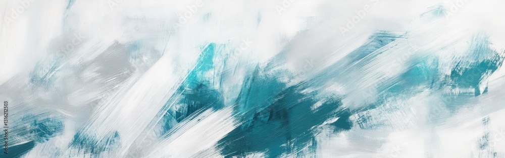 Aufkleber abstract expression of movement through pencil strokes and brush marks in soothing blue and white to