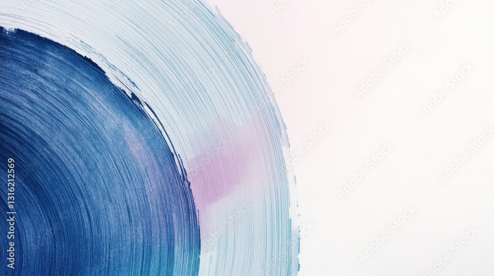 Aufkleber Distinctive abstract pencil strokes create half-circles in muted tones against a soft, light background