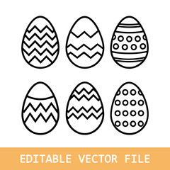 set of easter eggs vector