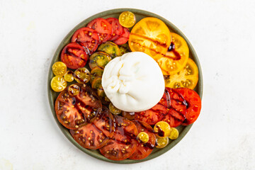 Caprese salad with burrata
