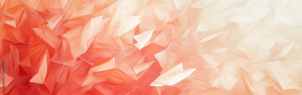 Leinwandbilder abstract low-poly texture in soft coral tones featuring a gradient transformation from light to dark