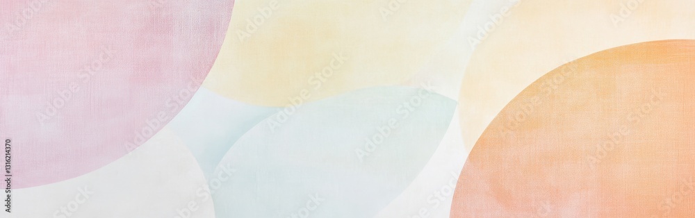 Aufkleber Abstract arcs of pastel pencil strokes create a soothing composition of color and shape in harmonious balance