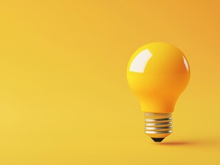 knowledge expansion cognition strategy concept. Bright yellow light bulb on a vibrant background.