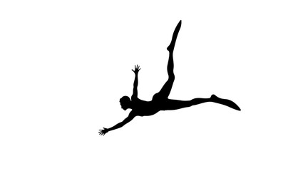 Diver Silhouette, Scuba Diver, Diving Vector, Underwater Silhouette, Black Silhouette, White Background, Scuba Diving, Ocean Exploration, Diver with Bubbles, Underwater Adventure, Marine Life Art