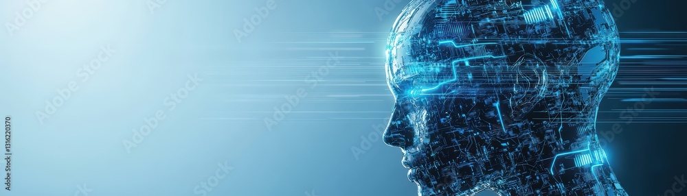 Poster shadowy hacker with ai technology in cyber security theme representing digital control