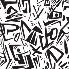 seamless pattern with cats and birds