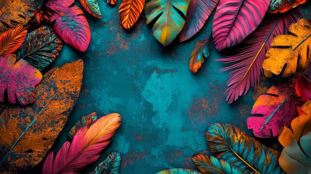 A Mardi Gras theme featuring colorful feathers is accompanied by a blank space for personalized text