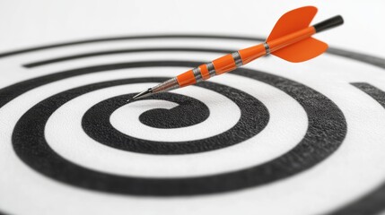 Precision Focus with Dart on Spiral Target in Soft Background