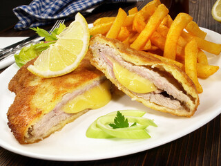 Cordon Bleu with French Fries