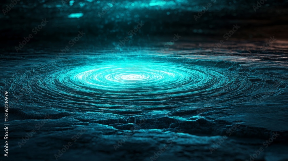 Poster abstract swirls that are luminous and three-dimensional add intrigue and depth