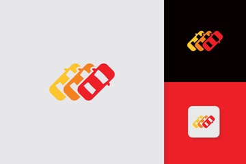 3 car logo design illustration vector template
