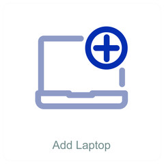Fototapeta premium Add Laptop